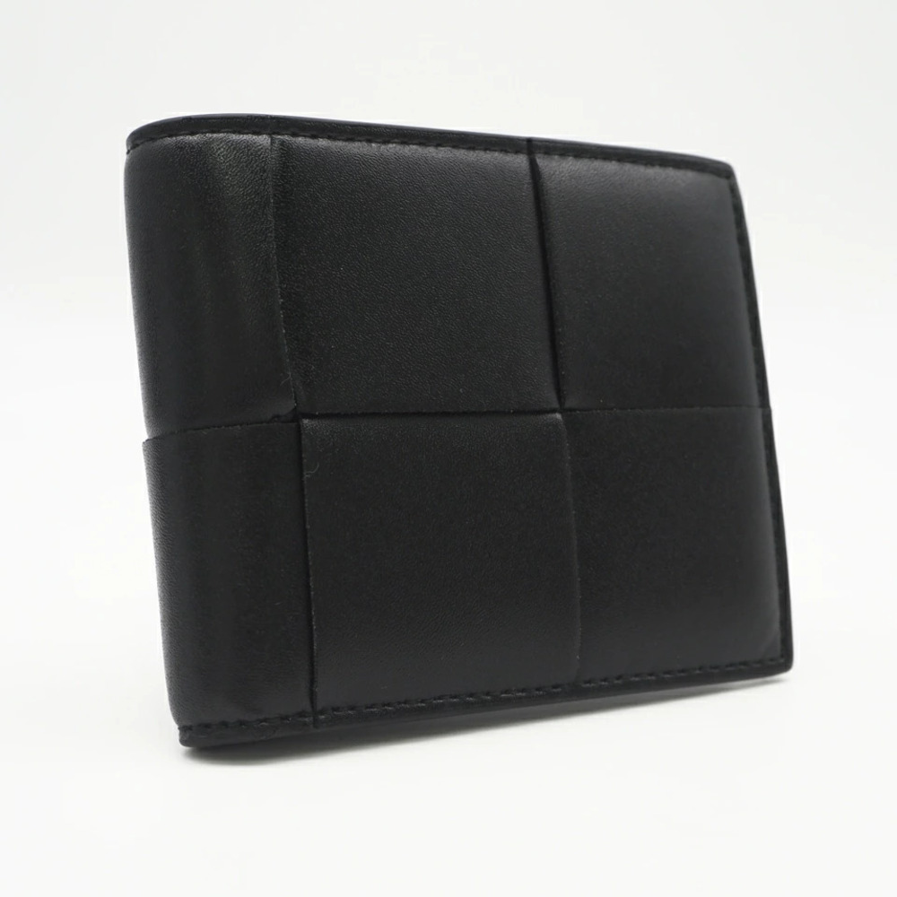 Bottega Veneta Cassette Bifold Wallet Calf Leather Black